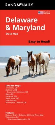 Rand McNally Easy to Read: Delaware, Maryland State Map