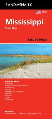 Rand McNally Easy to Read: Mississippi State Map