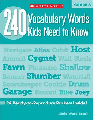 240 Vocabulary Words Kids Need to Know: Grade 3