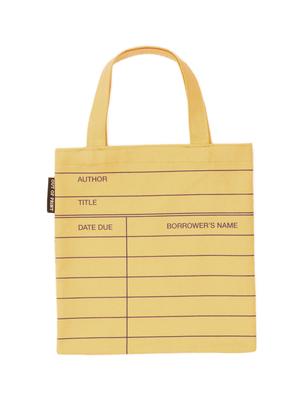 Library Card (Yellow) Mini Tote Bag