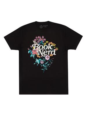 Book Nerd Floral Unisex T-Shirt Large