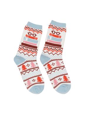 Tbr Book Stack Cozy Socks - Large