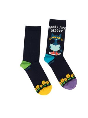 Pete the Cat: Books Are Groovy Socks - Small