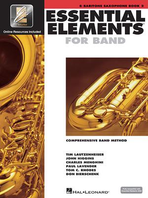 Essential Elements for Band Book 2 with Eei Baritone Saxophone Method Book Concert Band Sheet Music and Online Audio Hal Leonard Beginner and Intermed