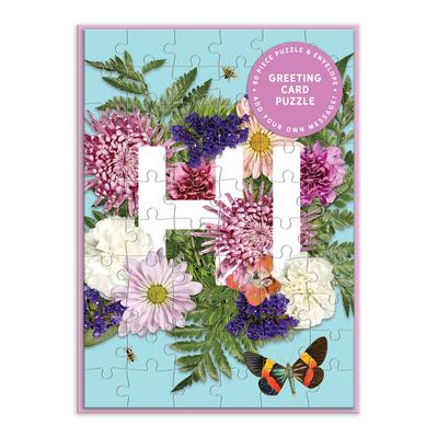 Say It with Flowers Hi Greeting Card Puzzle