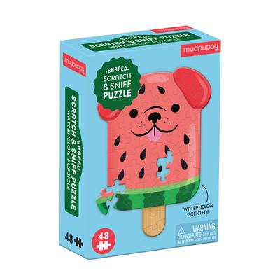 Watermelon Pupsicle 48 Piece Scratch and Sniff Shaped Mini Puzzle