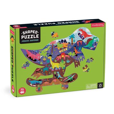 Jurassic Skatepark 75 Piece Shaped Scene Puzzle Subscription