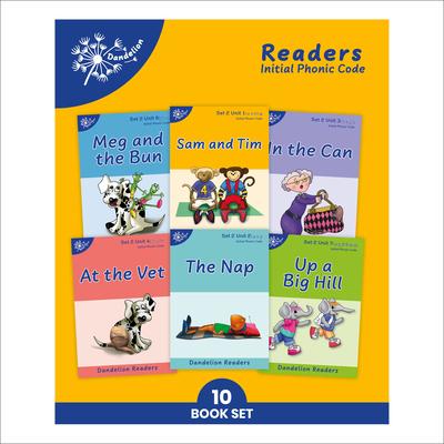 Phonic Books Dandelion Readers Set 2 Units 1-10 Sam and Tim (Alphabet Code Blending 4 and 5 Sound Words): Decodable Books for Beginner Readers Alphabe