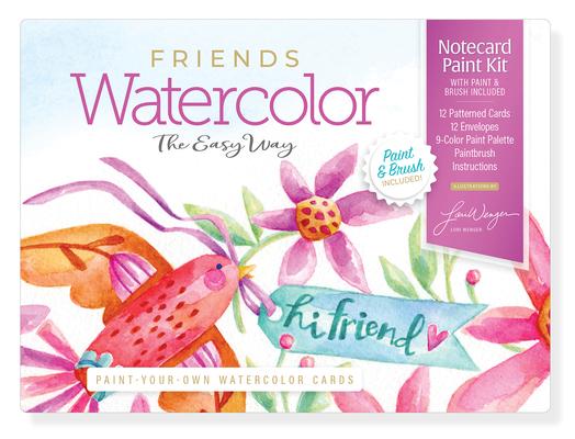 Watercolor the Easy Way Paint-Your-Own Watercolor Cards Friends: Notecard Paint Kit with Paint and Brush Included Subscription
