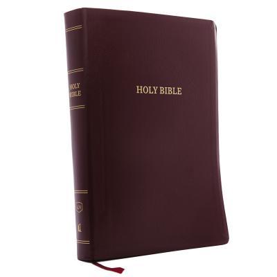 KJV, Reference Bible, Super Giant Print, Leather-Look, Burgundy, Indexed, Red Letter Edition