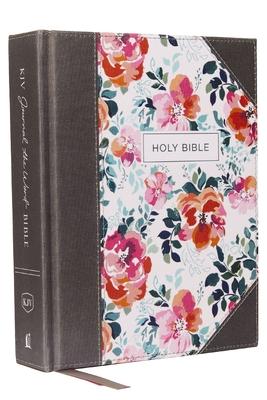 KJV, Journal the Word Bible, Cloth Over Board, Pink Floral, Red Letter Edition, Comfort Print: Reflect, Journal, or Create Art Next to Your Favorite V