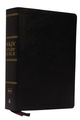 NKJV Study Bible, Premium Bonded Leather, Black, Red Letter Edition, Comfort Print: The Complete Resource for Studying God's Word