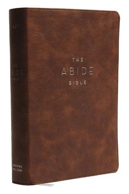 NKJV, Abide Bible, Leathersoft, Brown, Red Letter Edition, Comfort Print: Holy Bible, New King James Version