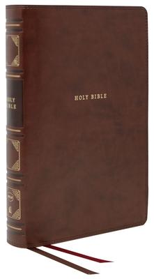 Nkjv, Reference Bible, Classic Verse-By-Verse, Center-Column, Leathersoft, Brown, Red Letter Edition, Comfort Print