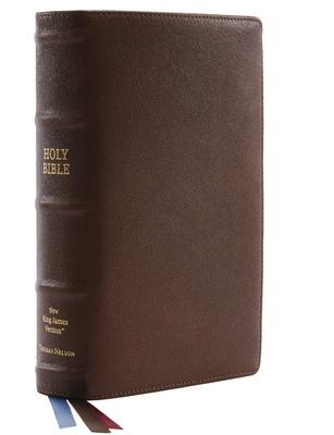 Nkjv, Single-Column Reference Bible, Premium Goatskin Leather, Brown, Premier Collection, Comfort Print