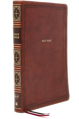 Kjv, Thinline Bible, Giant Print, Leathersoft, Brown, Thumb Indexed, Red Letter Edition, Comfort Print: Holy Bible, King James Version