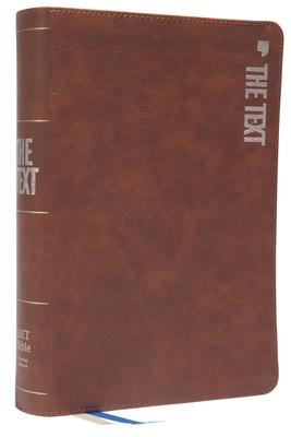 The Text Bible: Uncover the Message Between God, Humanity, and You (Net, Brown Leathersoft, Comfort Print)