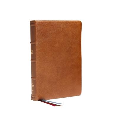 Nkjv, Reference Bible, Classic Verse-By-Verse, Center-Column, Premium Goatskin Leather, Brown, Premier Collection, Red Letter, Comfort Print: Holy Bib