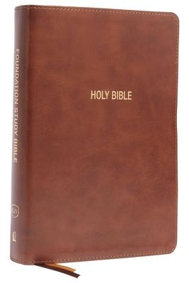 Kjv, Foundation Study Bible, Large Print, Leathersoft, Brown, Red Letter, Comfort Print: Holy Bible, King James Version