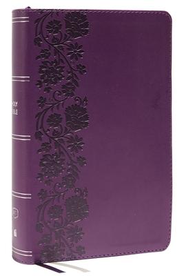 KJV Holy Bible: Large Print Single-Column with 43,000 End-Of-Verse Cross References, Purple Leathersoft, Personal Size, Red Letter, (Thumb Indexed): K