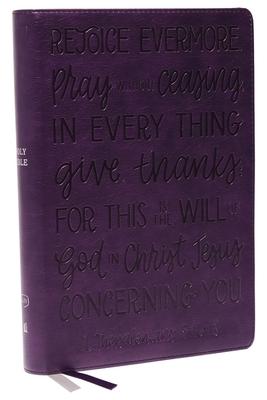 KJV Holy Bible: Large Print with 53,000 Cross References, Purple Leathersoft, Red Letter, Comfort Print: King James Version (Verse Art Cover Collectio