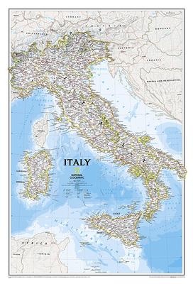 National Geographic Italy Wall Map - Classic (23.25 X 34.25 In)