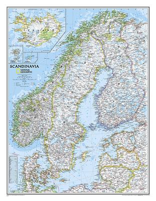 National Geographic Scandinavia Wall Map - Classic (23.5 X 30.25 In)