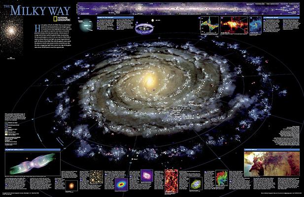 National Geographic Milky Way Wall Map (31.25 X 20.25 In)