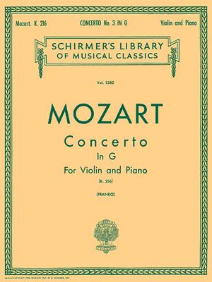 Concerto No. 3 in G, K.216: Schirmer Library of Classics Volume 158 Score and Parts