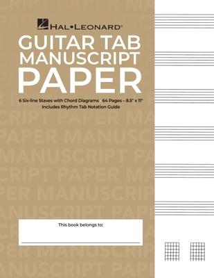 Standard Guitar Tablature Manuscript Paper