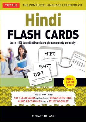 Hindi Flash Cards Kit: Learn 1,500 Basic Hindi Words and Phrases Quickly and Easily! (Online Audio Included) [With CDROM]