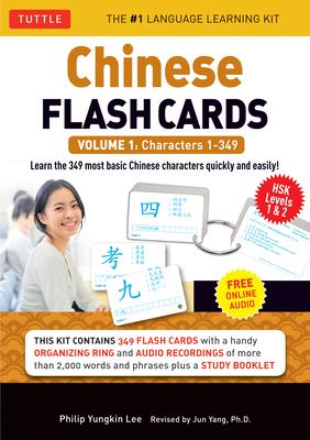 Chinese Flash Cards Kit Volume 1: Hsk Levels 1 & 2 Elementary Level: Characters 1-349 (Online Audio for Each Word Included)