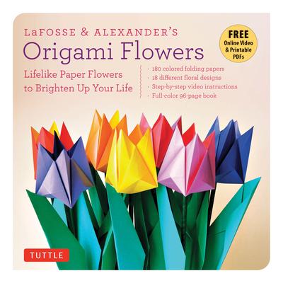 Lafosse & Alexander's Origami Flowers Kit: Lifelike Paper Flowers to Brighten Up Your Life (Origami Book, 180 Origami Papers, 20 Projects, Instruction