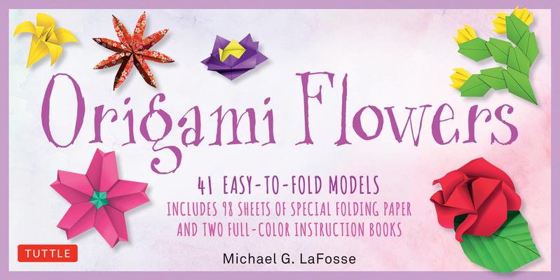 Origami Flowers Kit: 41 Easy-To-Fold Models - Includes 98 Sheets of Special Origami Paper (Kit with Two Origami Books of 41 Projects) Great