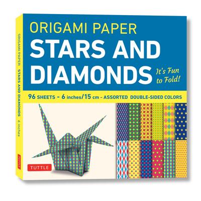 Origami Paper - Stars and Diamonds - 6 Inch - 96 Sheets: Tuttle Origami Paper: Origami Sheets Printed with 12 Different Patterns: Instructions for 6 P