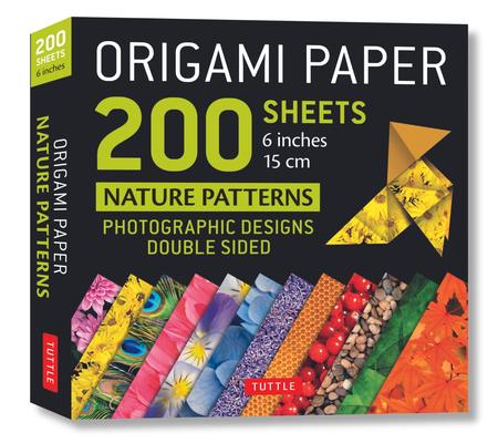 Origami Paper 200 Sheets Nature Patterns 6 (15 CM): Tuttle Origami Paper: Double Sided Origami Sheets Printed with 12 Different Designs (Instructions