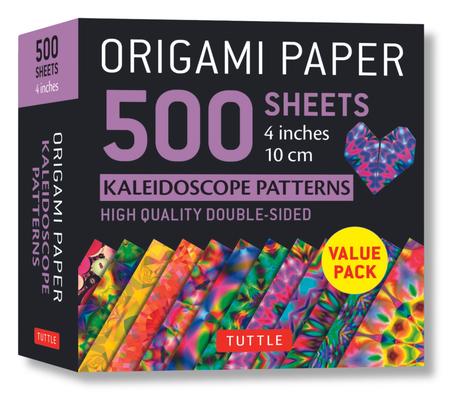 Origami Paper 500 Sheets Kaleidoscope Patterns 4 (10 CM): Tuttle Origami Paper: Double-Sided Origami Sheets Printed with 12 Different Colorful Pattern