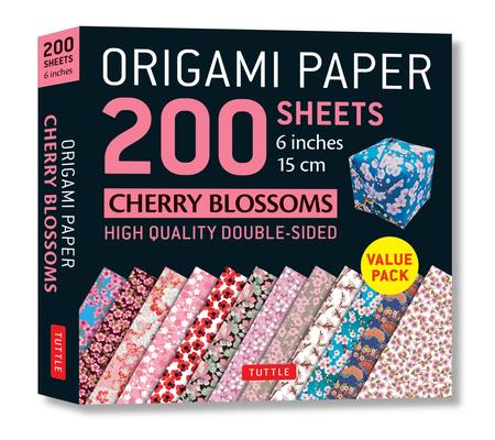 Origami Paper 200 Sheets Cherry Blossoms 6 (15 CM): Tuttle Origami Paper: Double Sided Origami Sheets Printed with 12 Different Designs (Instructions