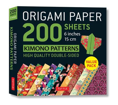 Origami Paper 200 Sheets Kimono Patterns 6 (15 CM): Tuttle Origami Paper: Double-Sided Origami Sheets Printed with 12 Patterns (Instructions for 6 Pro