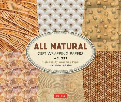 All Natural Gift Wrapping Papers 6 Sheets: 24 X 18 Inch (61 X 45 CM) Wrapping Paper