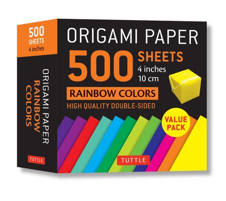 Origami Paper 500 Sheets Rainbow Colors 4 (10 CM): Tuttle Origami Paper: Double-Sided Origami Sheets Printed with 12 Different Color Combinations