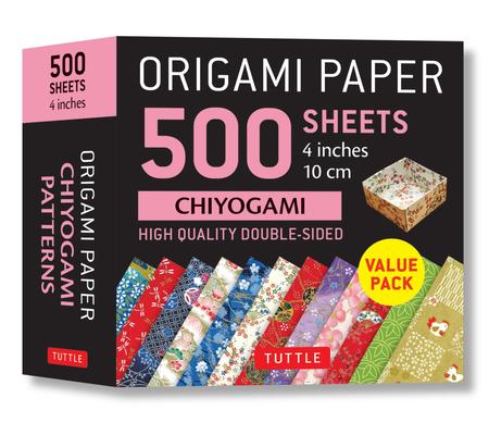 Origami Paper 500 Sheets Chiyogami Patterns 4 (10 CM): Tuttle Origami Paper: Double-Sided Origami Sheets Printed with 12 Different Illustrated Pattern