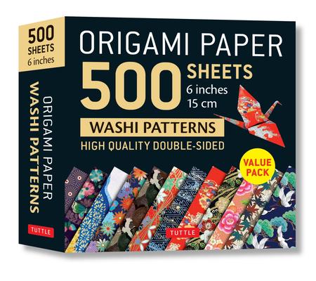 Origami Paper 500 Sheets Japanese Washi Patterns 6 (15 CM): Double-Sided Origami Sheets with 12 Different Designs (Instructions for 6 Projects Include