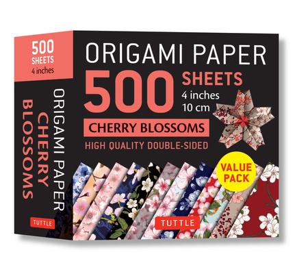 Origami Paper 500 Sheets Cherry Blossoms 4 (10 CM): Tuttle Origami Paper: Double-Sided Origami Sheets Printed with 12 Different Illustrated Patterns