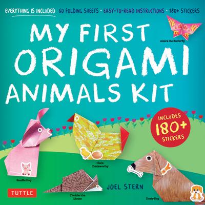 My First Origami Animals Kit: Everything Is Included: 60 Folding Sheets, Easy-To-Read Instructions, 180+ Stickers