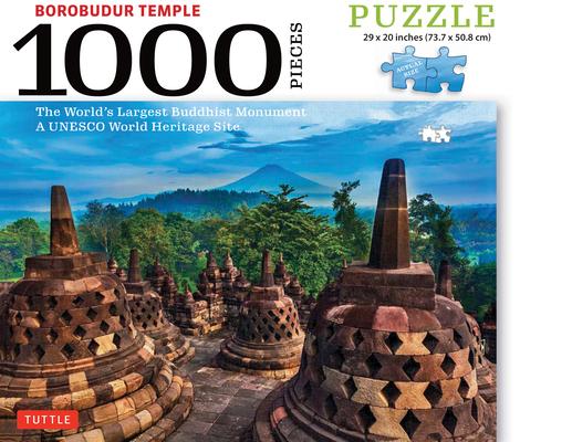 Borobudur Temple, Indonesia - 1000 Piece Jigsaw Puzzle: The World's Largest Buddhist Monument, a UNESCO World Heritage Site (Finished Size 29 In. X 20