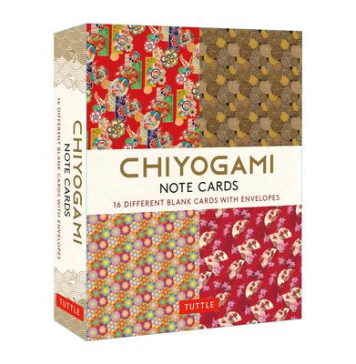 Chiyogami Japanese, 16 Note Cards: 16 Different Blank Cards with 17 Patterned Envelopes in a Keepsake Box!