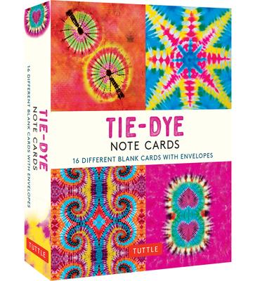 Tie-Dye, 16 Note Cards: 16 Different Blank Cards with 17 Patterned Envelopes in a Keepsake Box!