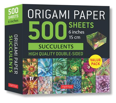 Origami Paper 500 Sheets Succulents 6 (15 CM): Tuttle Origami Paper: Double-Sided Origami Sheets with 12 Different Photographs (Instructions for 6 Pro