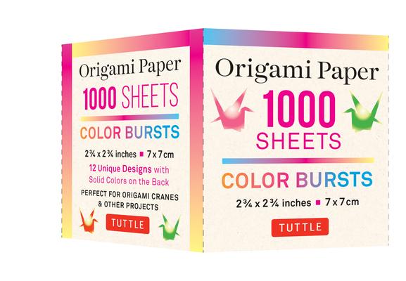 Origami Paper Color Bursts 1,000 Sheets 2 3/4 in (7 CM): Double-Sided Origami Sheets Printed with 12 Unique Radial Patterns (Instructions for Origami